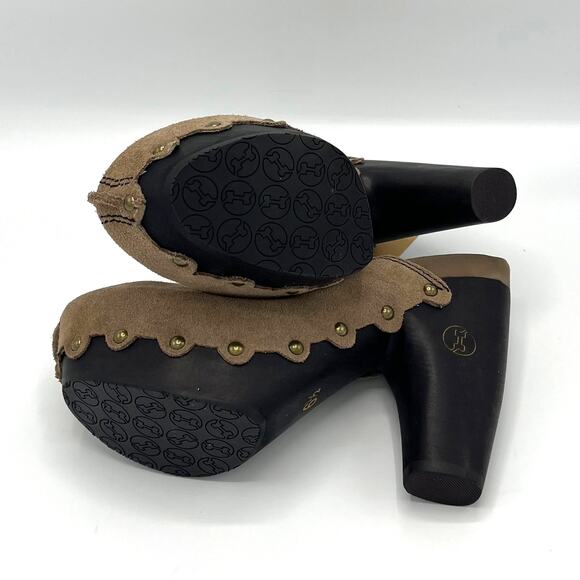 Floggs Diana Suede Platform Clog in Tan Size 6.5 - Picture 5 of 8